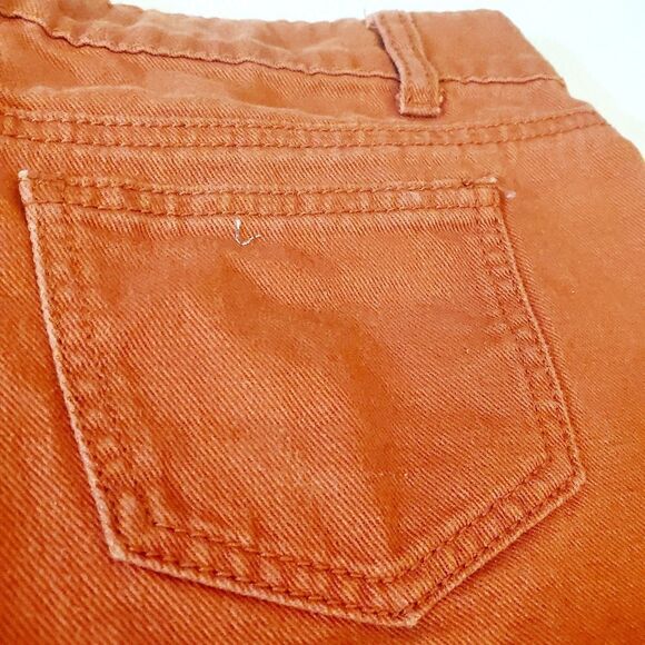 Blue Asphalt Orange Jean Short Shorts Size 5/27. - Picture 6 of 10